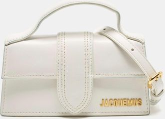 Jacquemus Le Bambino Mini White Leather Top Handle Bag