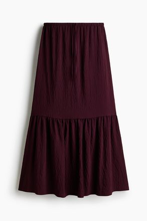 H&M A-Linien-Jupe aus Cr&ecirc;pe - Red
