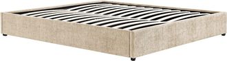 Vente-Unique Somier con arc&oacute;n 140 x 190 cm en tela texturizada - Beige - FIRMEO de YSM&Eacute;E
