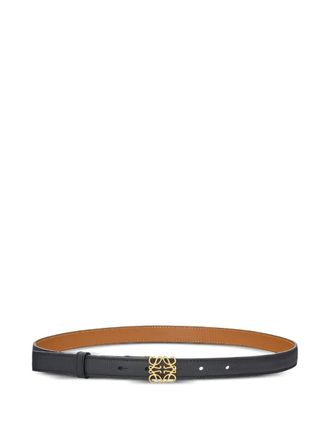 Loewe leather logo-plaque belt - Blue