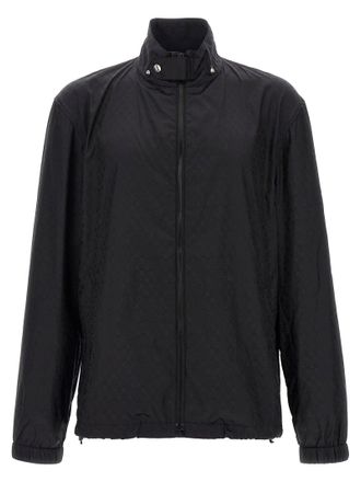 Alexander McQueen Skull Jacquard Nylon Jacket - Black