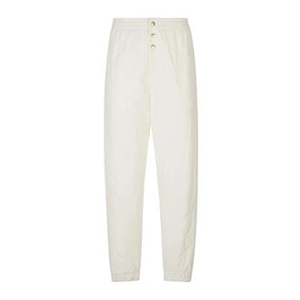 Eleventy Straight Trousers, female, White, S, Pantalone Felpa Trapuntato