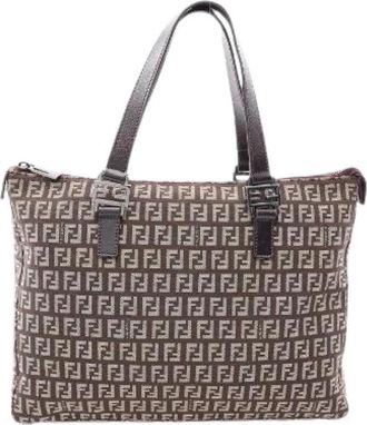 Fendi Pre-owned Canvas fendi-bags - Dames - Vintage Shopper - Bruin - ONE Size - Vintage