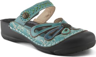 L'Artiste by Spring Step LArtiste by Spring Step Womens Copa Flat Sandal, Turquoise Multi, 6.5 UK