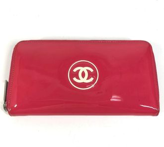 Chanel Pink White Long Wallet (Bi-Fold) (Pre-Owned)