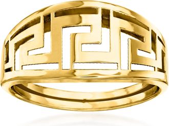 Ross-Simons Italian 14kt Yellow Gold Greek Key Ring