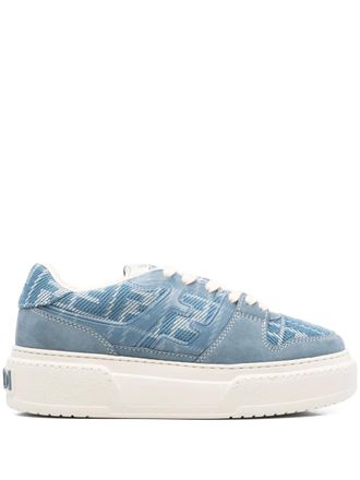 Fendi Match sneakers - women - Calf Suede/Rubber/Fabric/Fabric - 41 - Blue