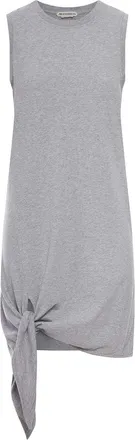J.W.Anderson J. W. Anderson Knotted Hem Dress In Medium Grey Mlange