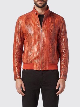 Billionaire Boys Club Bomber in pelle di serpente con collo alto e chiusura a zip