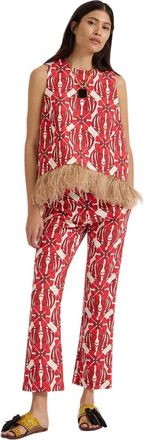 La DoubleJ Mujer, Pantalones, Rojo, Talla: L