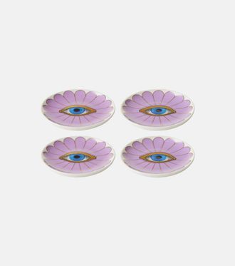 Jonathan Adler Fleur set of 4 ceramic coasters