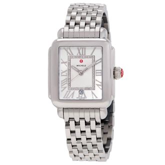 Michele Deco Madison Silver Sunray Diamond Ladies Watch MWW06T000141