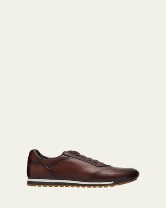 Magnanni Mens Ibiza II Leather Low-Top Sneakers
