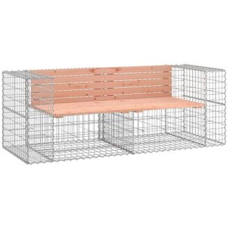 vidaXL Vidaxl - Banco Jard&iacute;n Dise&ntilde;o Gaviones Madera Abeto Douglas 184x71x65,5cm