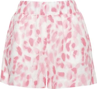 120% Lino Linnen Short Short - Dames - Bermuda - Veelkleurig - L - Linnen - Korte Broeken