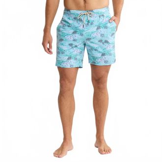 Fair Harbor Bayberry Swim Trunks In Aqua Waters