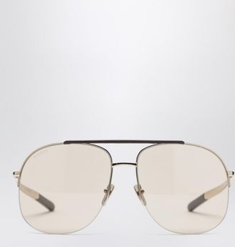 Gucci Gold Navigator Sunglasses
