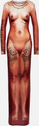 Jean Paul Gaultier Tattoo Collection maxi dress