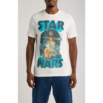 Junk Food Star Wars Poster Graphic T-Shirt in Vintage White at Nordstrom, Size Xx-Large