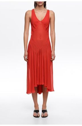 Bimba & Lola Fluid Cross-Back Dress in Red at Nordstrom, Size Medium Eu