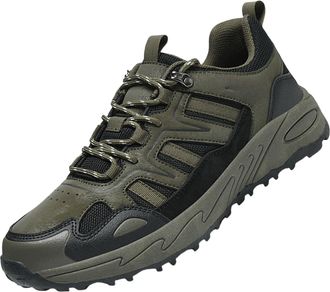 Generic Fashion Spring and Summer Men Sports Shoes Flat Bottom Lightweight Mesh Breathable Comfortable Solid Color Features: Tennis Court Shoes (Green, 7)