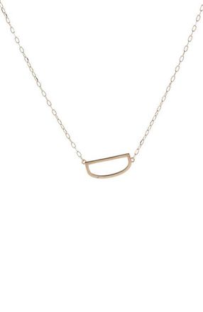 Alex and Ani Gold Elongated Initial Pendant Necklace in Gold - D at Nordstrom