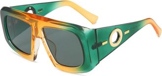 Generic Fashion Wrap Sunglasses For Women Men Gradients Lens PC Golden Frame Luxury Vintage Trending Versatile Casual Eyewear UV400 2026