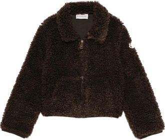 Moncler Logo-patch Faux-shearling Jacket