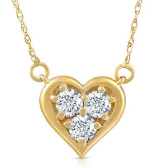 Pompeii3 1/2Ct Diamond Heart Pendant 14k White Yellow or Rose Gold Lab Grown Necklace