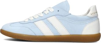 Stefano Lauran Schoenen, Dames, Blauw, 37 EU, Leer, Casual Lage Sneakers in Lichtblauw