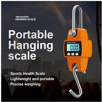 OEM Balanza Digital Colgante - Balanza De Precisi&oacute;n Tipo Gr&uacute;a - Medici&oacute;n De Peso Pesado - Gancho De Acero Inoxidable - Capacidad De 300 Kg - Negra