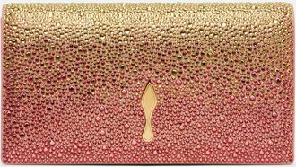 Christian Louboutin Clutch Bettina in pelle con cristalli