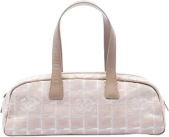 Chanel Pre-owned Vintage Nylon Handbag - Dames - Vintage Handtas - Beige - ONE Size - Nylon - Vintage
