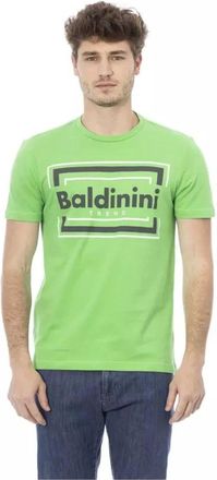 Baldinini Tops, Heren, Groen, XL, Katoen, Groen Katoen Trend T-shirt