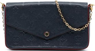 Louis Vuitton Borsa a tracolla Pochette Felicie in pelle Empreinte con monogramma 2020 - Blu