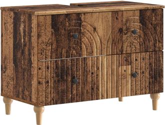 vidaXL Mueble De Lavabo Para Ba&ntilde;o Alkmaar Madera Envejecida Vidaxl