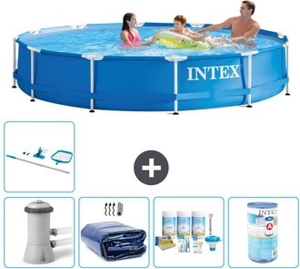Intex Piscina Con Estructura Redonda - 366x76 Cm - 8-piezas S31716