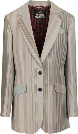 Vivienne Westwood Huddersfield Jacket - Dames - Blazers - Grijs - S - Wol - Jassen
