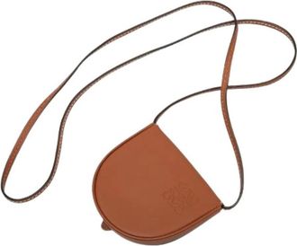 Loewe Pre-owned Cross Body Bags, female, Brown, Size: ONE SIZE Pre-owned Leather Shoulder Bag