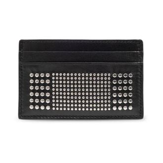 Alexander McQueen Alexander McQueen, Wallets & Cardholders, male, Black, Size: ONE SIZE Leather card case