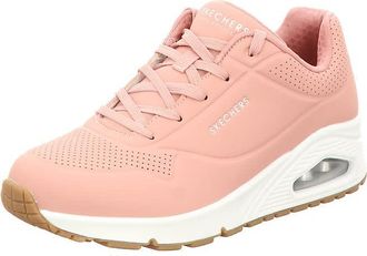 Skechers Womens Uno Stand on Air Sneaker, Rose, 5.5 UK