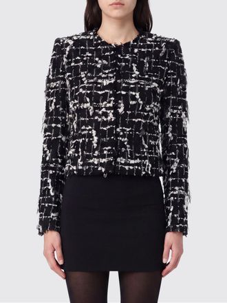 Balmain Cropped Spencer Wool Tweed Blazer with Fringes and Embroidery