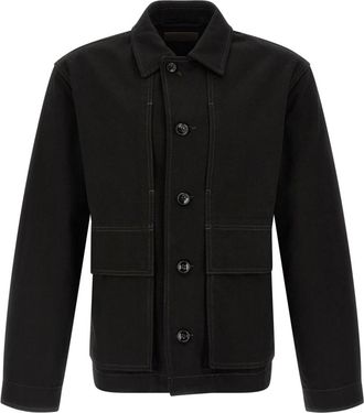 Christophe Lemaire Boxy Jacket - Heren - Zomerjassen - Zwart - XL - Katoen - Jassen