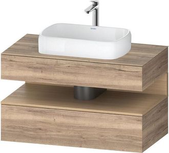 Duravit Duravit - Qatego Consola Mueble Bajo Lavabo, 1 Extra&iacute;ble, 1 Caj&oacute;n