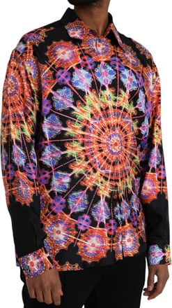 Dolce & Gabbana Multicolor Luminarie Silk Men Casual Shirt