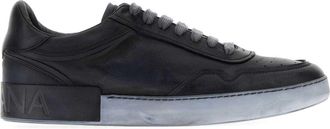 Dolce & Gabbana Mens Black Leather Sneakers - Size EU 40