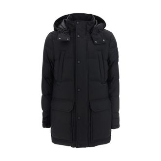 Moose Knuckles Black Nylon Mens Parka