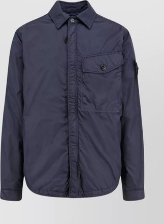 Stone Island recycled nylon jacket featuring removable patch