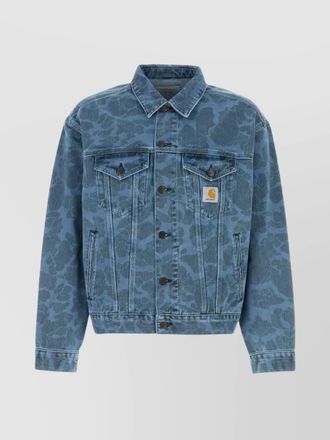 Carhartt Work in Progress denim duck helston jacket with chest pockets