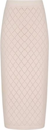 Zimmermann Illustration Midi Rok - Dames - Midirokken - Roze - S - Wol - Rokken